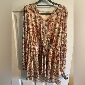 Flowy BOHO Cold Shoulder Babydoll Top